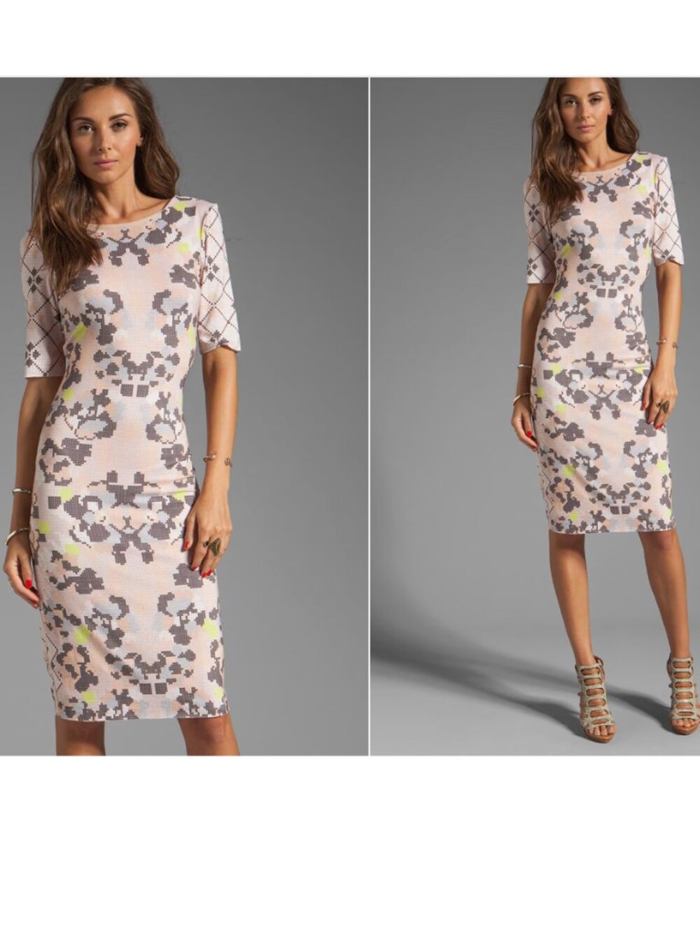 NWT Anthroplogie XS Sam Lavi Bodycon Fitted Stretchy Sexy Knee Dress Boho Jersey